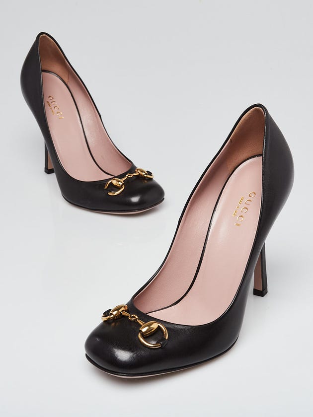 Gucci Black Leather Horsebit Pumps Size 5.5/36