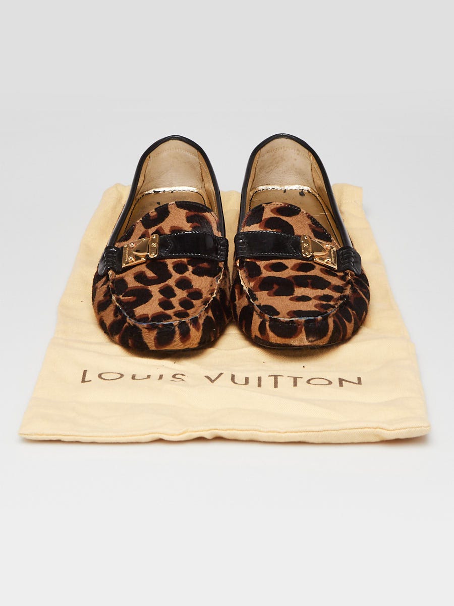 Louis Vuitton - Authenticated Boots - Leather Black Leopard for Women, Never Worn