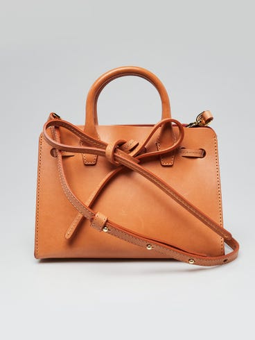 Mansur Gavriel Brown Leather Mini Mini Sun Bag
