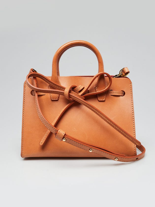 Mansur Gavriel Brown Leather Mini Mini Sun Bag