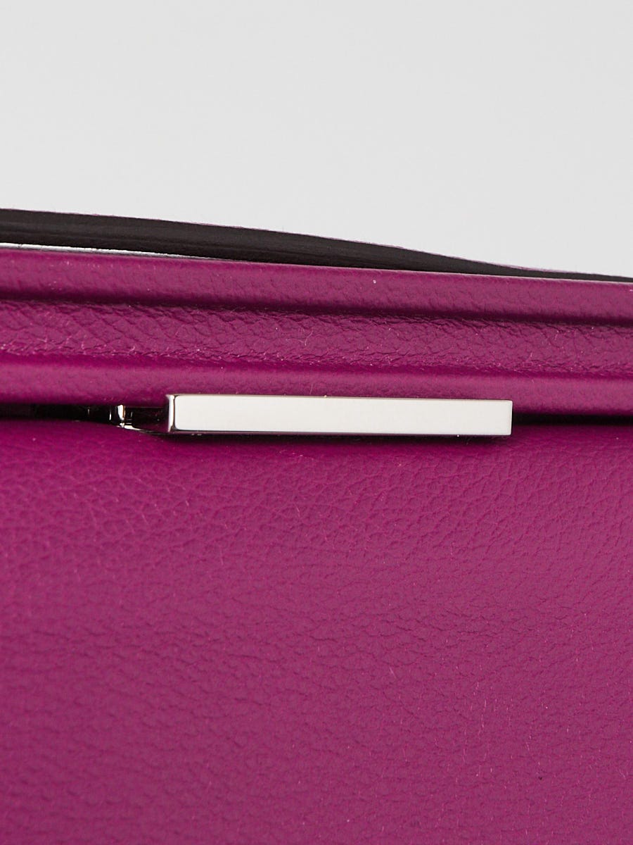 Hermes Anemone Evercolor Leather Clic-H 21 Crossbody Clutch Bag