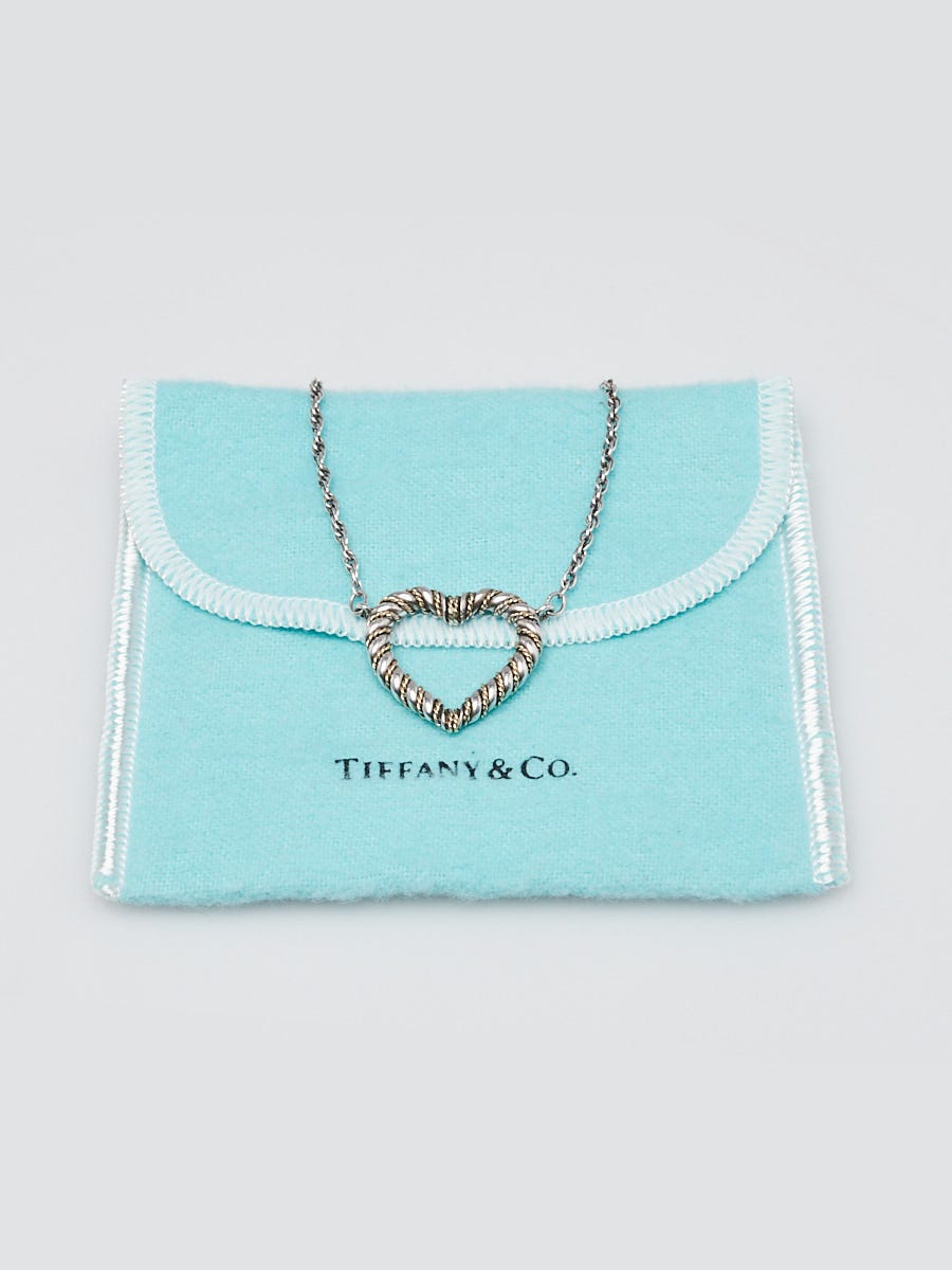 Tiffany & Co. 18k Gold and Sterling Silver Twisted Heart