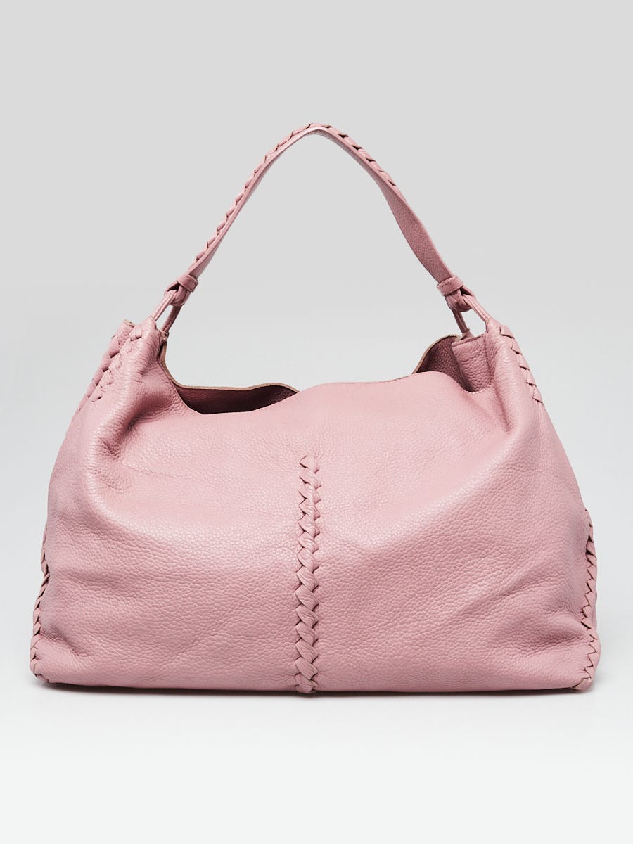 Bottega Veneta Pink Cervo Leather Loop Hobo Bag