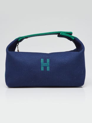 Blue/Green Cotton Canvas Small Model Bride-A-Brac Case