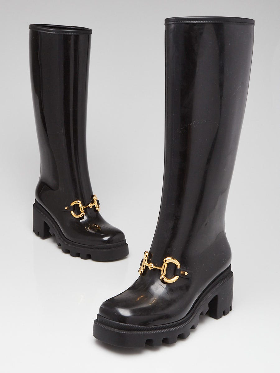 Gucci Horsebit Accent Rubber Rain Boots - ShopStyle