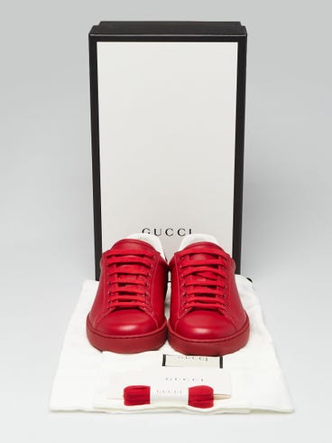 red gucci dress shoes New Gucci Men's 363835 Red Suede Web Stripe Loafers Drivers Shoes 8 G 8.5 US
