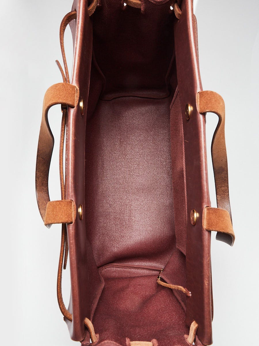 HERMES Calfskin Leather Herbag Cabas PM 2 in 1 Shoulder Bag