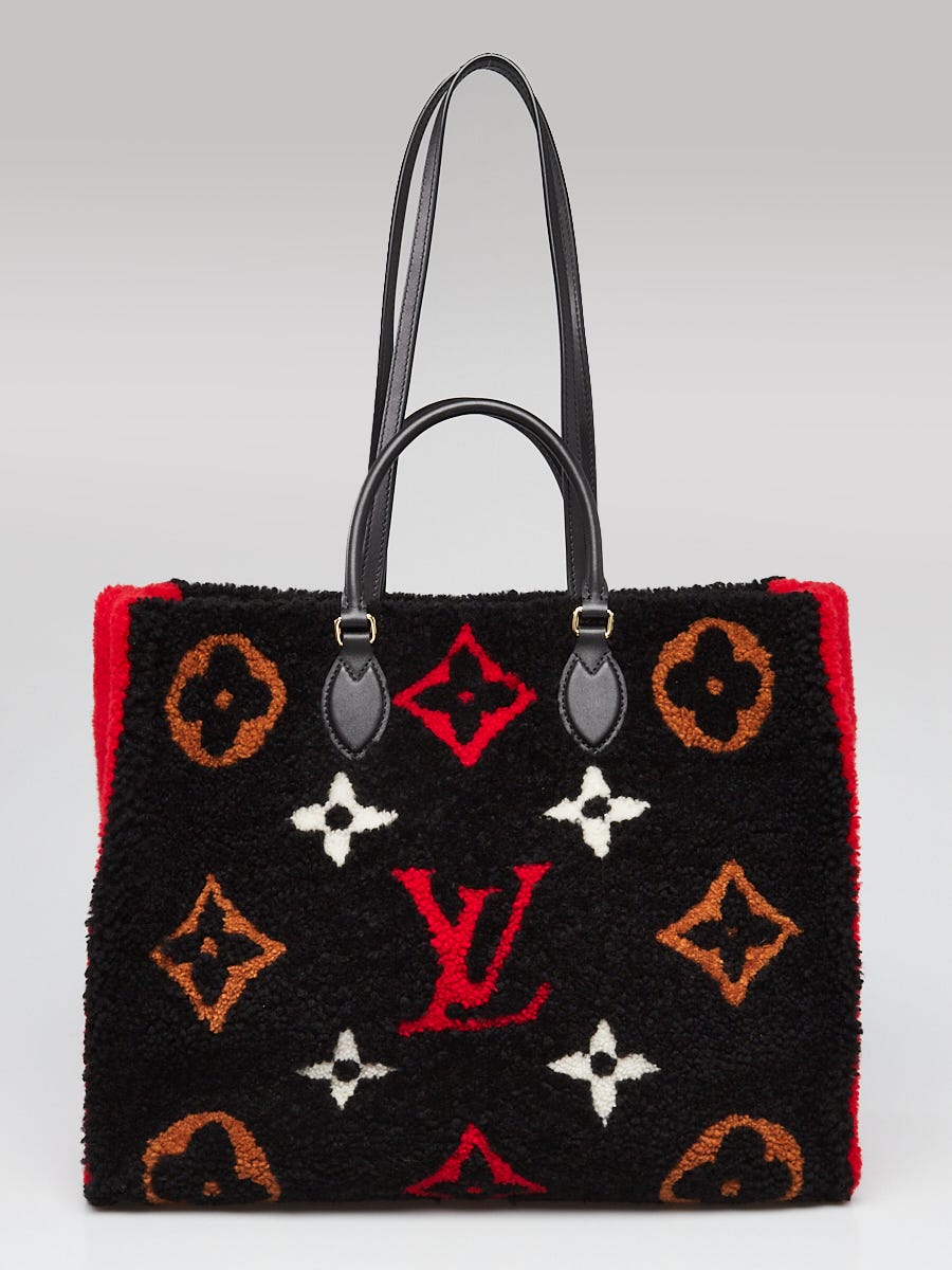 Louis Vuitton Limited Edition Black/Red Monogram Fleece Teddy