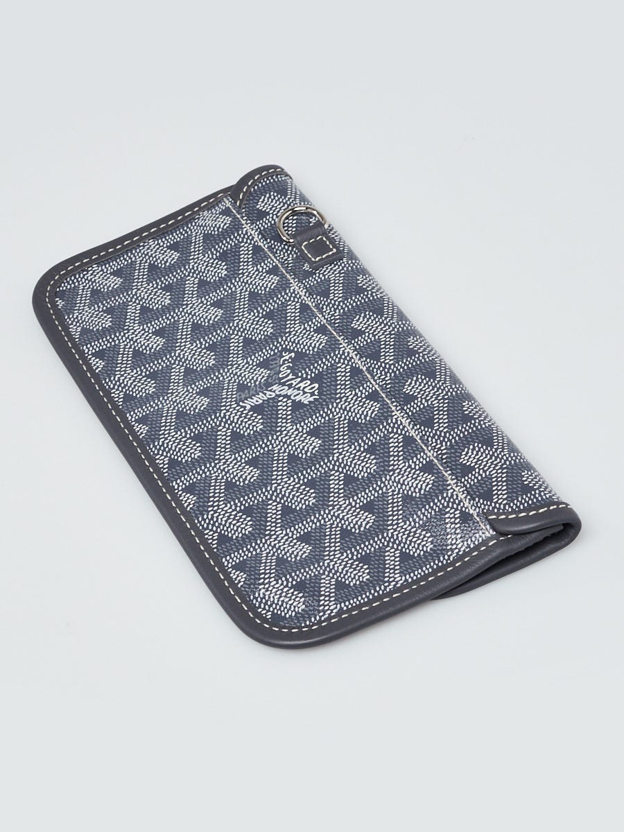Goyard Grey Chevron Coated Canvas Goyardine St. Louis Pouch Wallet Yoogi s Closet