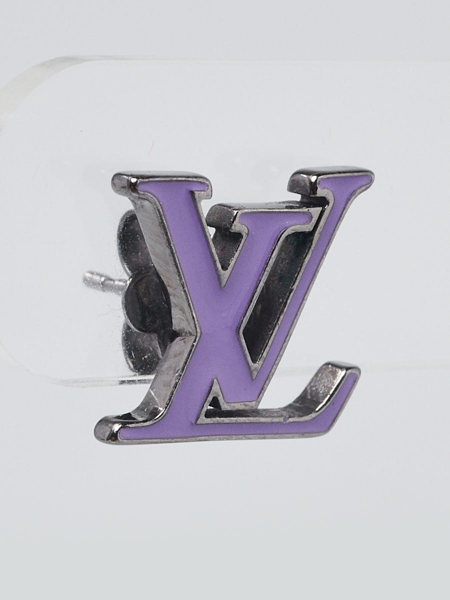 Louis Vuitton Dark Grey Metal and Enamel Monogram Beads Earrings
