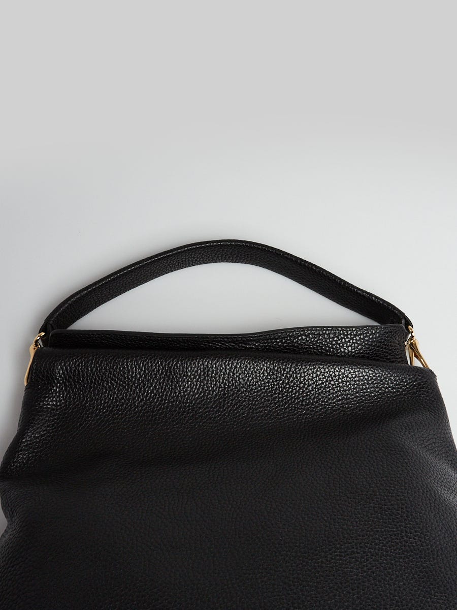 Burberry Black Grainy Leather Cale Medium Hobo Bag Yoogi s Closet