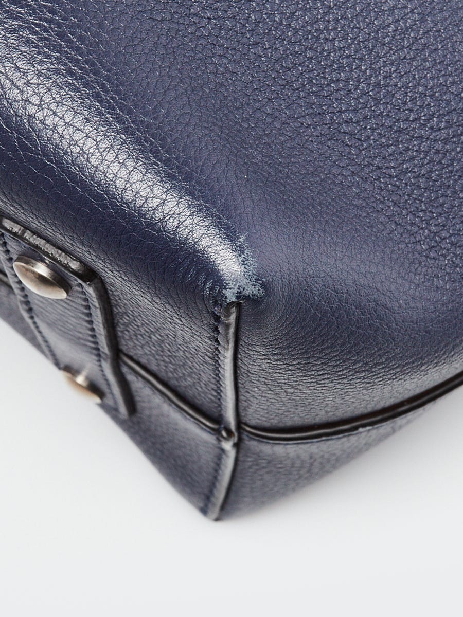 Burberry Blue/Beige Pebbled Leather Small Belt Bag