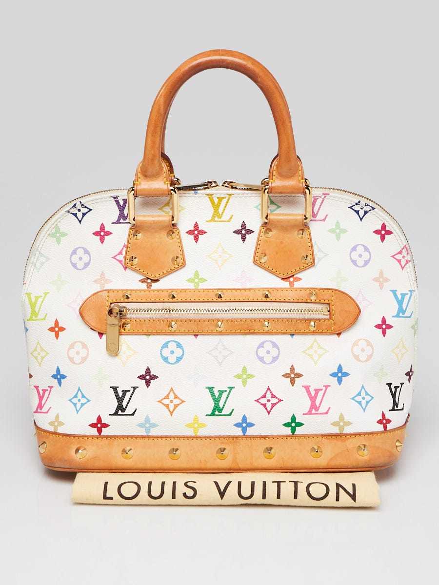 Louis Vuitton White Monogram Multicolore Canvas Alma Bag - Yoogi's
