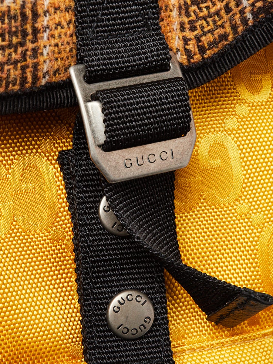 Gucci Red/Yellow/Grey GG Econyl Nylon Off The Grid Backpack Bag - Yoogi's  Closet