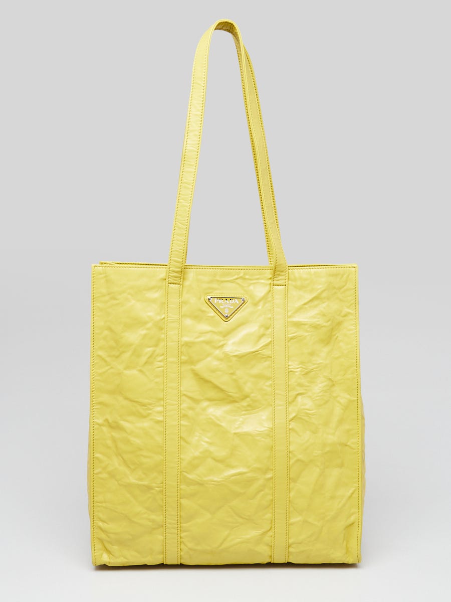Prada Crossbody Bag Nylon Black/Yellow in Nylon with Silver-tone - US