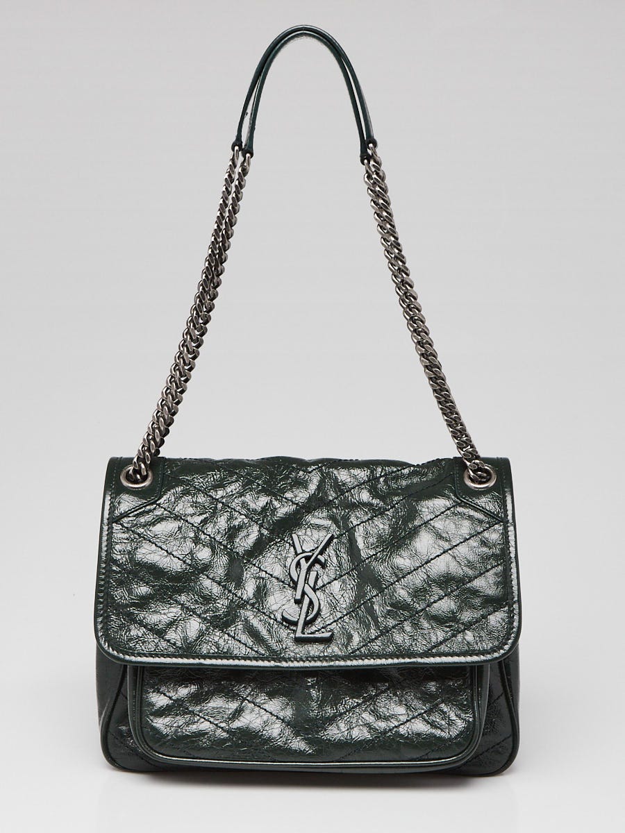 Niki medium monogram ysl shiny waxy deals quilted shoulder bag