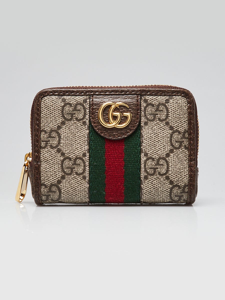 Gucci Beige Ophidia GG Supreme Zip Around Long Wallet
