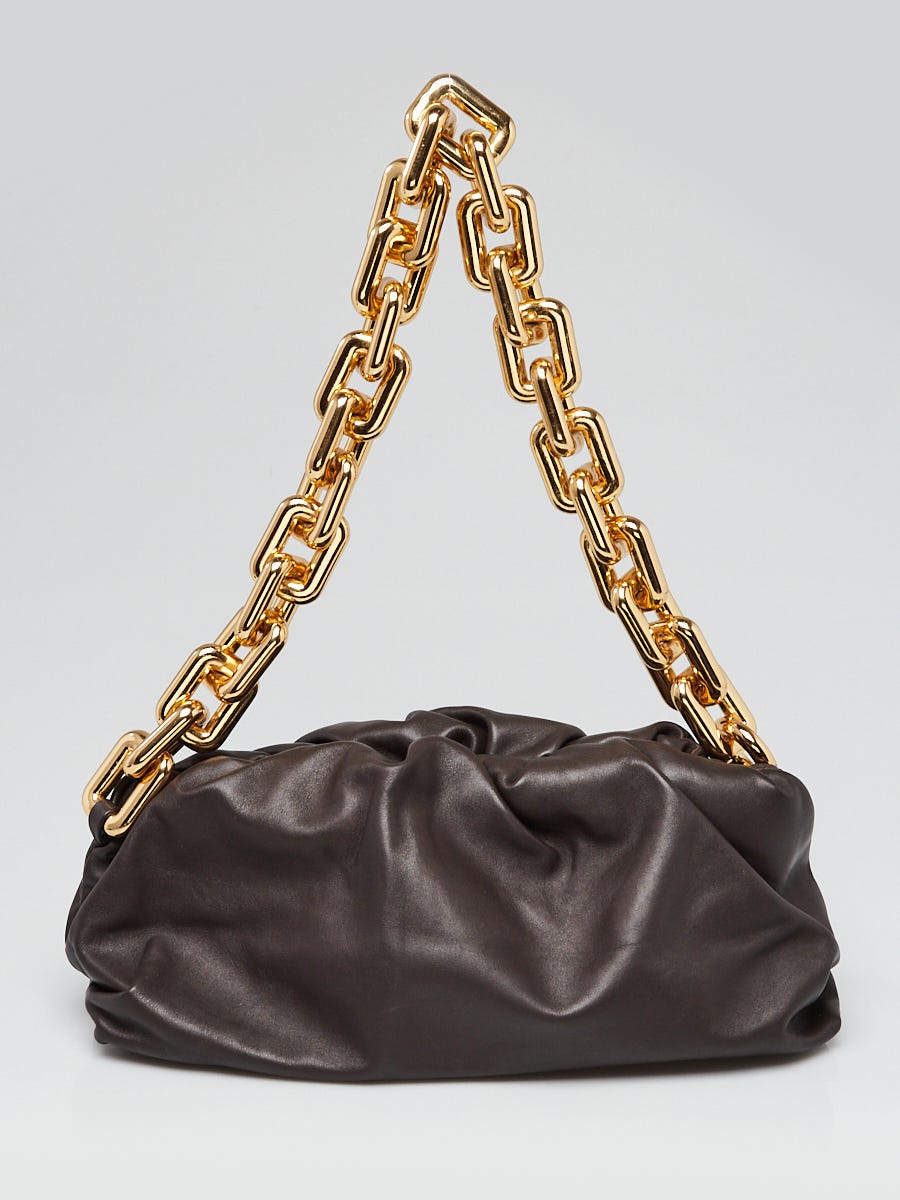 Bottega Veneta Brown Leather Chain Pouch Bag