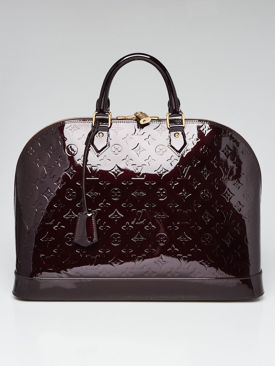 Louis Vuitton Black Monogram Vernis Alma GM Bag - Yoogi's Closet