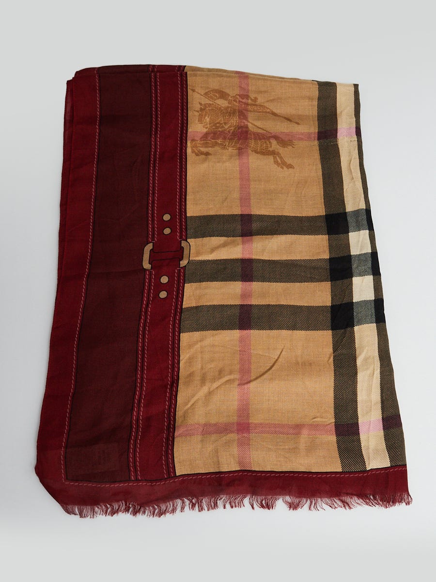 Burberry check modal cashmere and silk scarf on sale