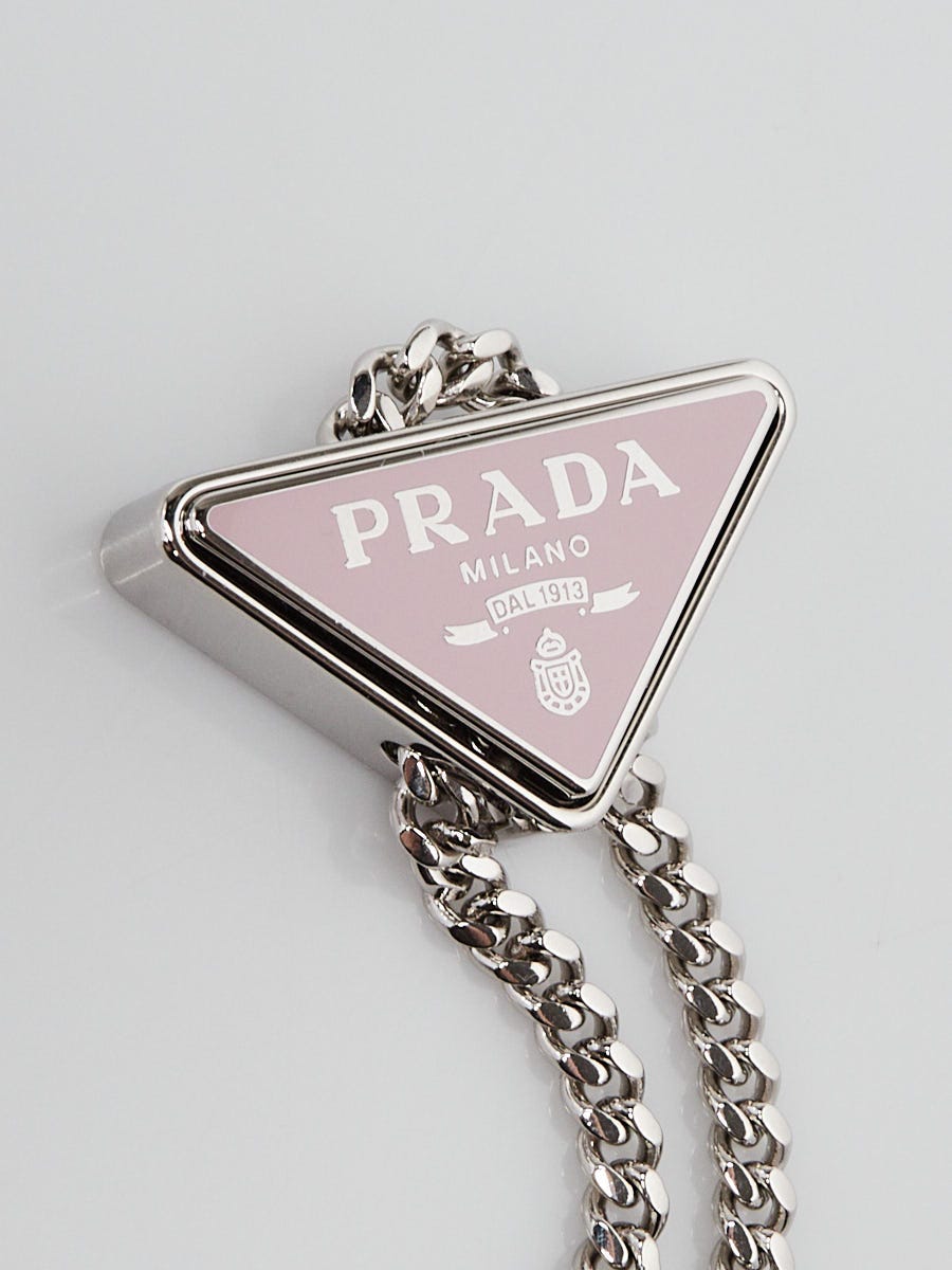 Prada Alabastro Spazzolato Leather Chain-Link Crossbody Bag