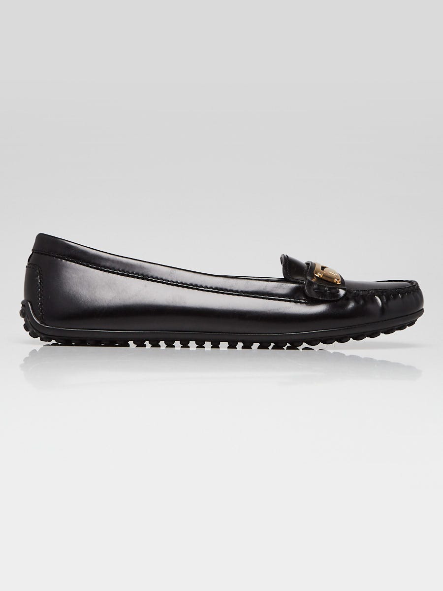 rolle Berri når som helst Louis Vuitton Black Leather Loafer Flats Size 8/38.5 - Yoogi's Closet