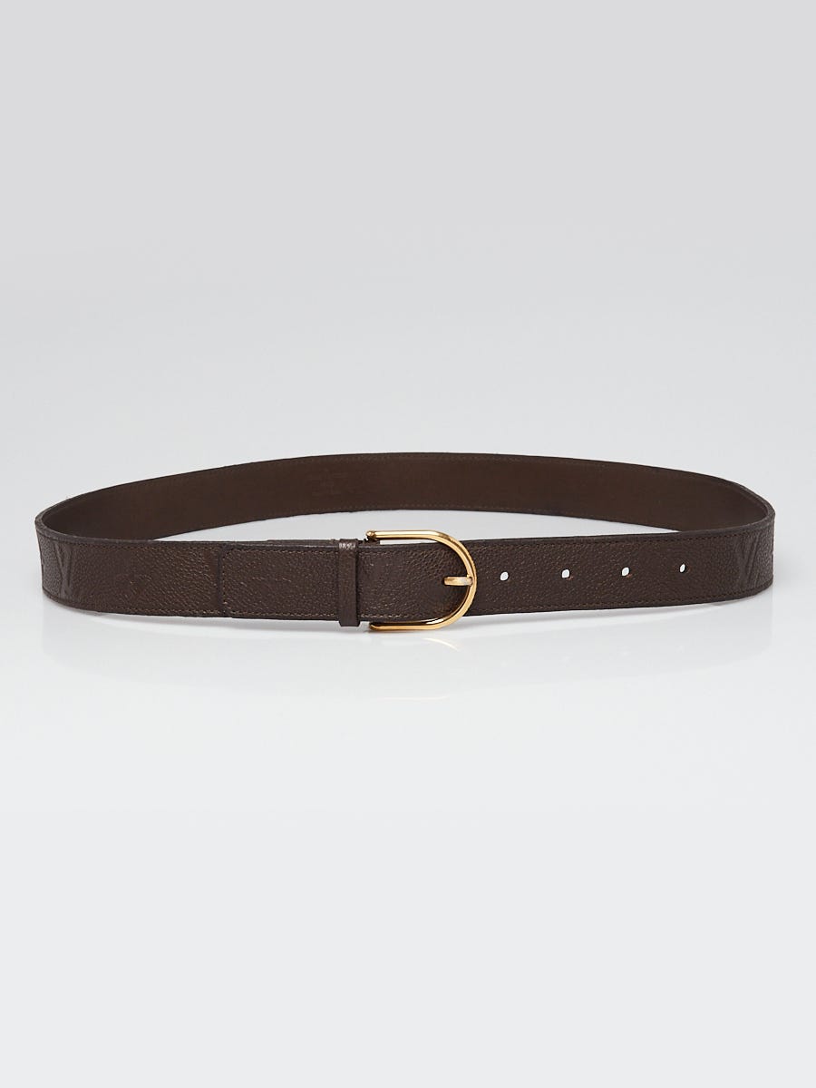 Louis Vuitton 30mm Terre Monogram Empreinte Leather Gracieuse Belt Size 90/36