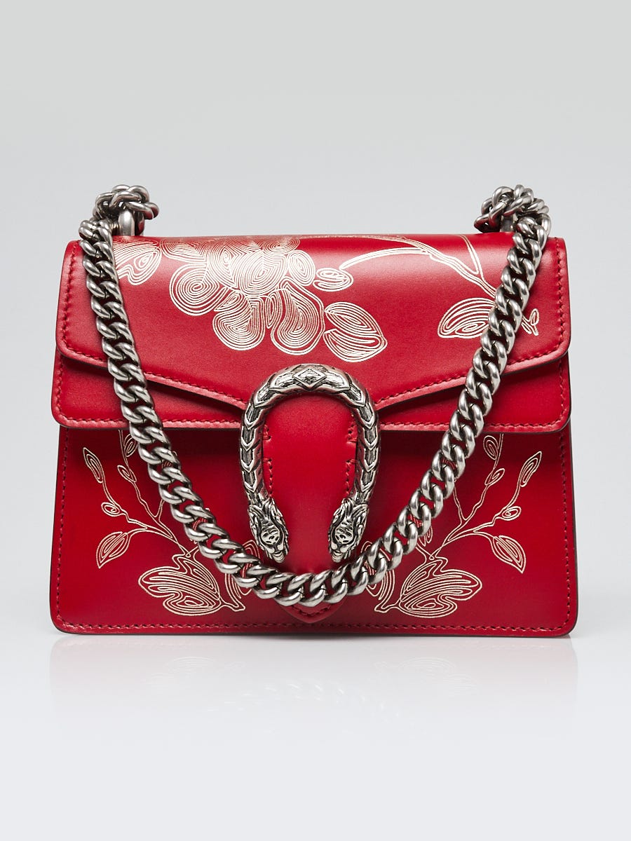  GUCCI Dionysus Red Small handbag Leather Bag Italy NEW wristlet  : Clothing, Shoes & Jewelry