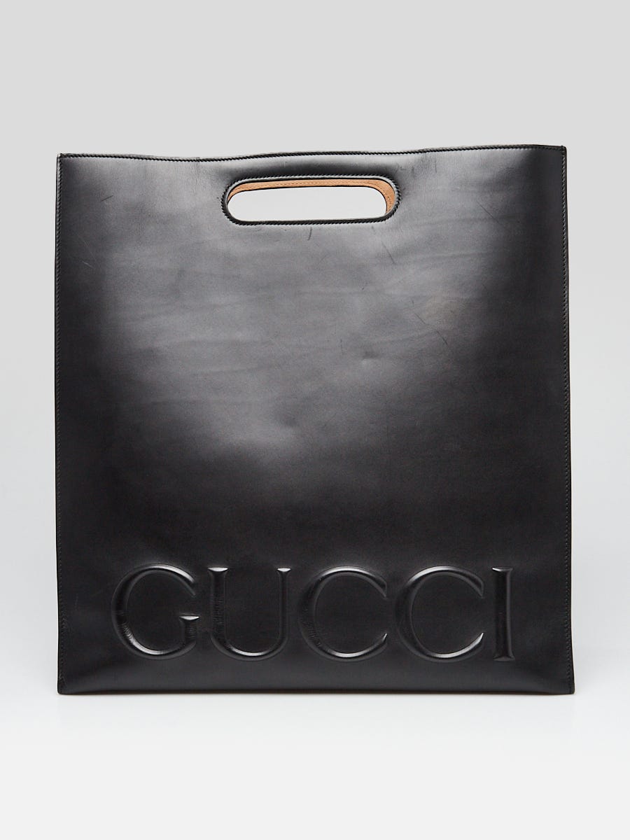 Authentic GUCCI Black Leather Shoulder Bag 