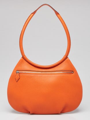Orange Togo Leather Cacahuete Bag