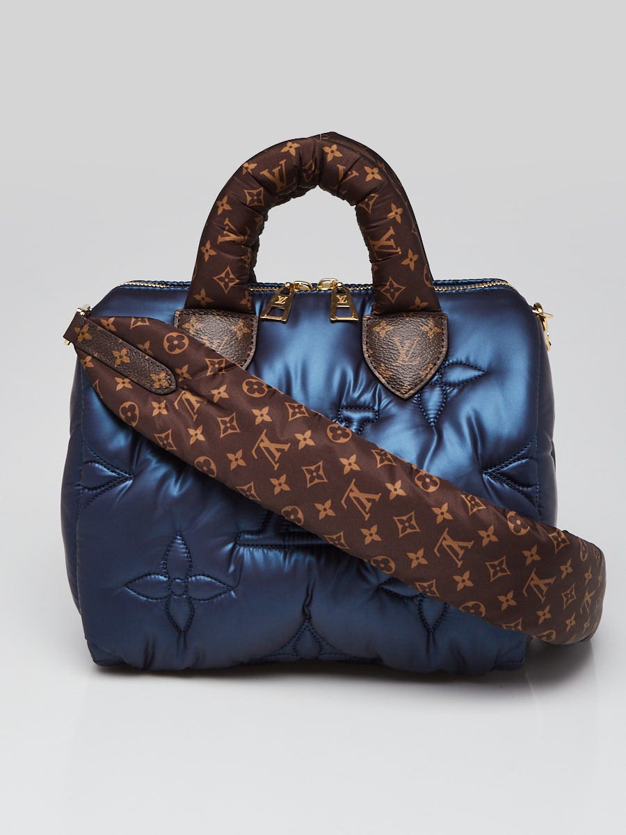 Louis Vuitton Limited Edition Navy Giant Monogram Econyl Pillow Speedy 25  Bag - Yoogi's Closet