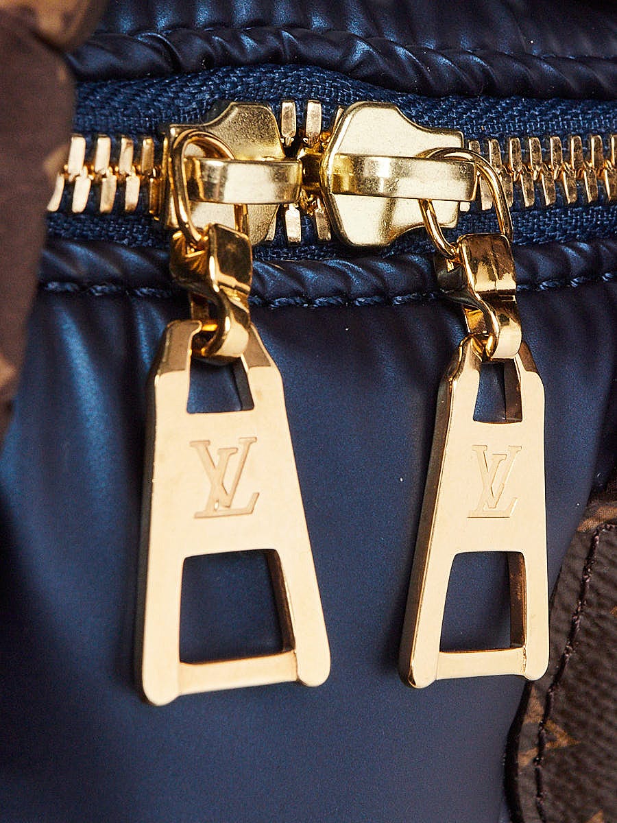 Louis Vuitton Limited Edition Navy Giant Monogram Econyl Pillow Palm  Springs Mini Backpack Bag - Yoogi's Closet