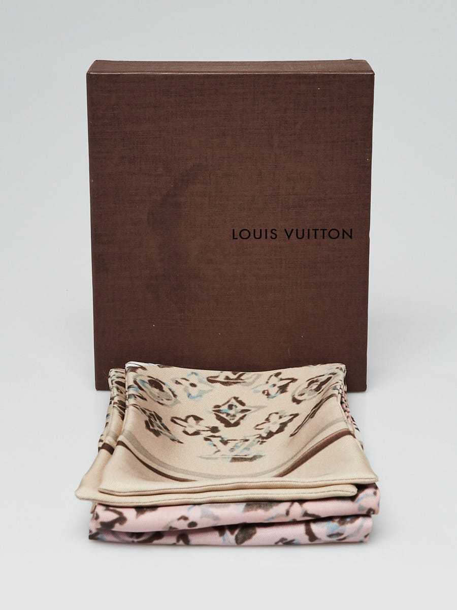 Louis Vuitton White Monogram Multicolore Silk Bandeau Scarf - Yoogi's Closet