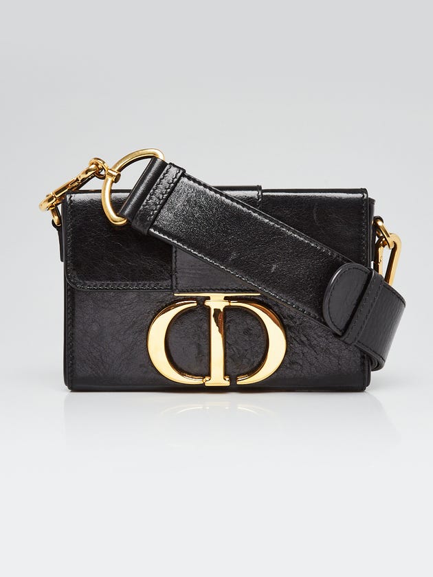 Christian Dior Black Calfskin Leather 30 Montaigne Box Bag