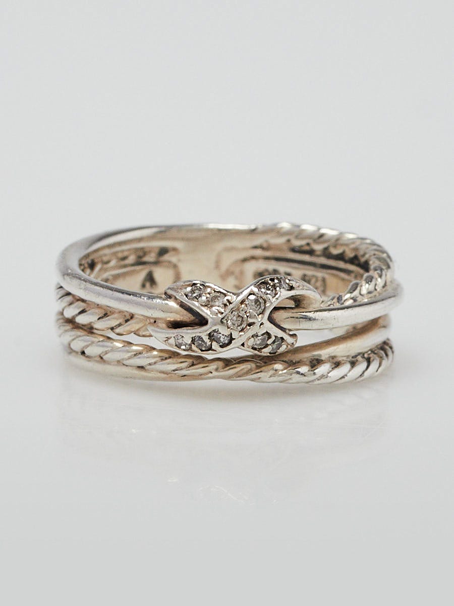 X crossover ring best sale with diamonds