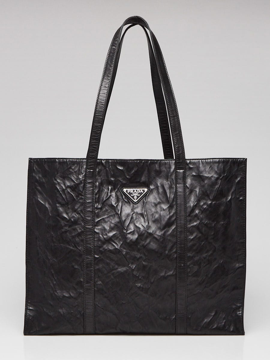 Prada Black Nylon Tote Bag With Gold Chain Straps – JDEX Styles