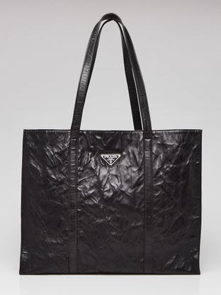 Prada Lago Saffiano Leather Small Bauletto Bag 1BB113 - Yoogi's Closet