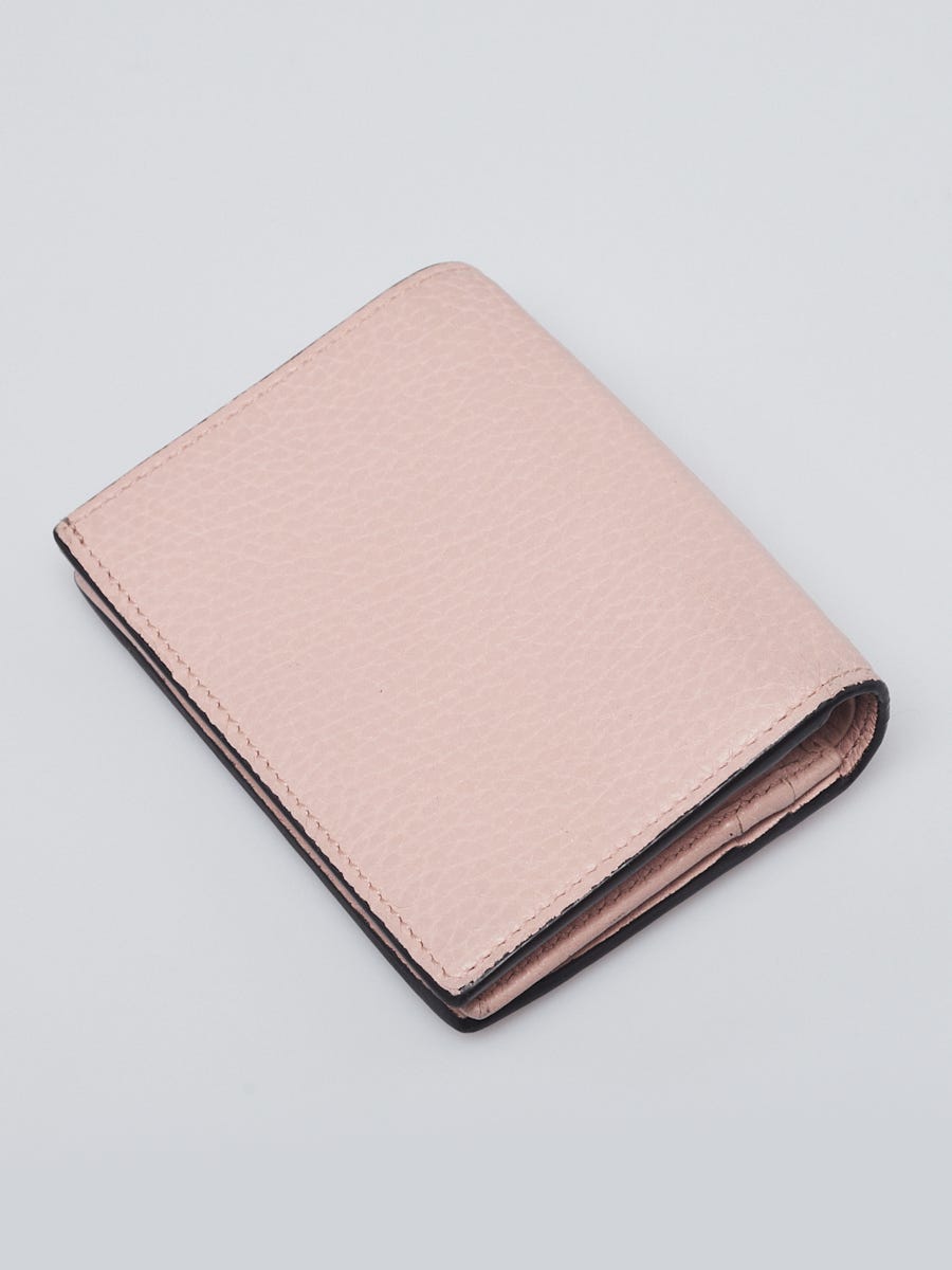 Gucci Pink Leather Blind For Love Compact Wallet | Yoogi's