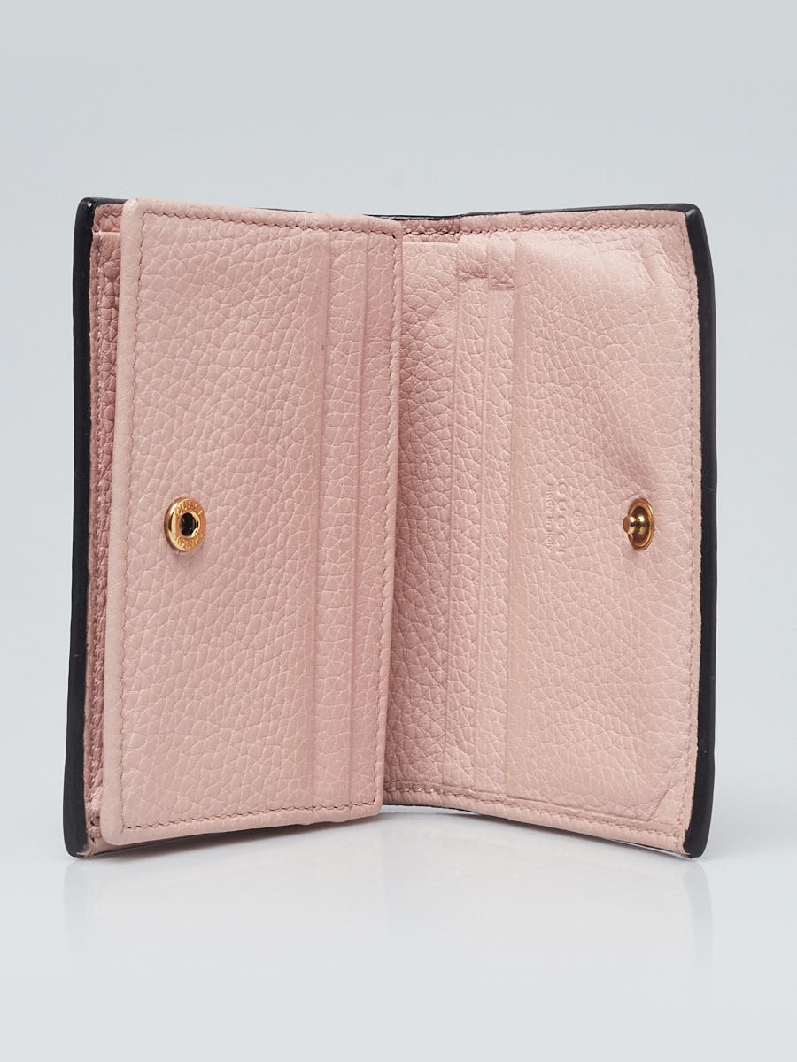 Gucci Pink Leather Blind For Love Compact Wallet | Yoogi's
