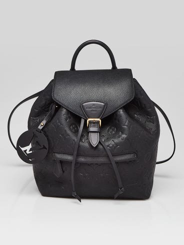 Louis Vuitton Black Monogram Empreinte Leather Montsouris MM Backpack Bag | Yoogi's Closet Louis Vuitton Black Monogram Empreinte Leather Montsouris MM Backpack Bag | Yoogi's Closet