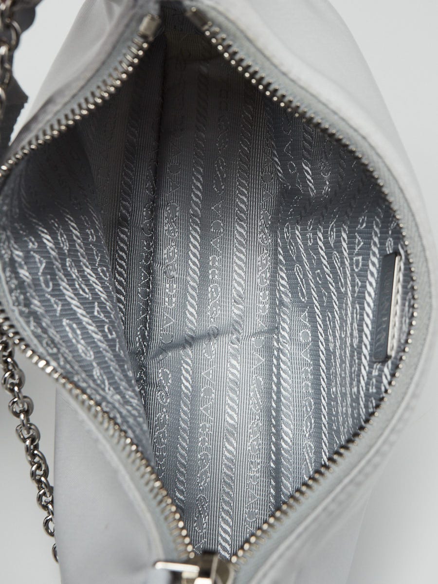 Prada Grey Tessuto Nylon 2005 Re-Edition Shoulder Bag 1BH204