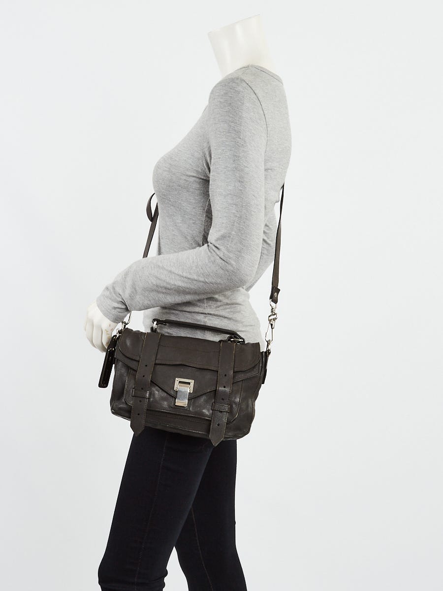 Proenza Schouler Grey Leather PS1 Tiny Satchel Bag | Yoogi's