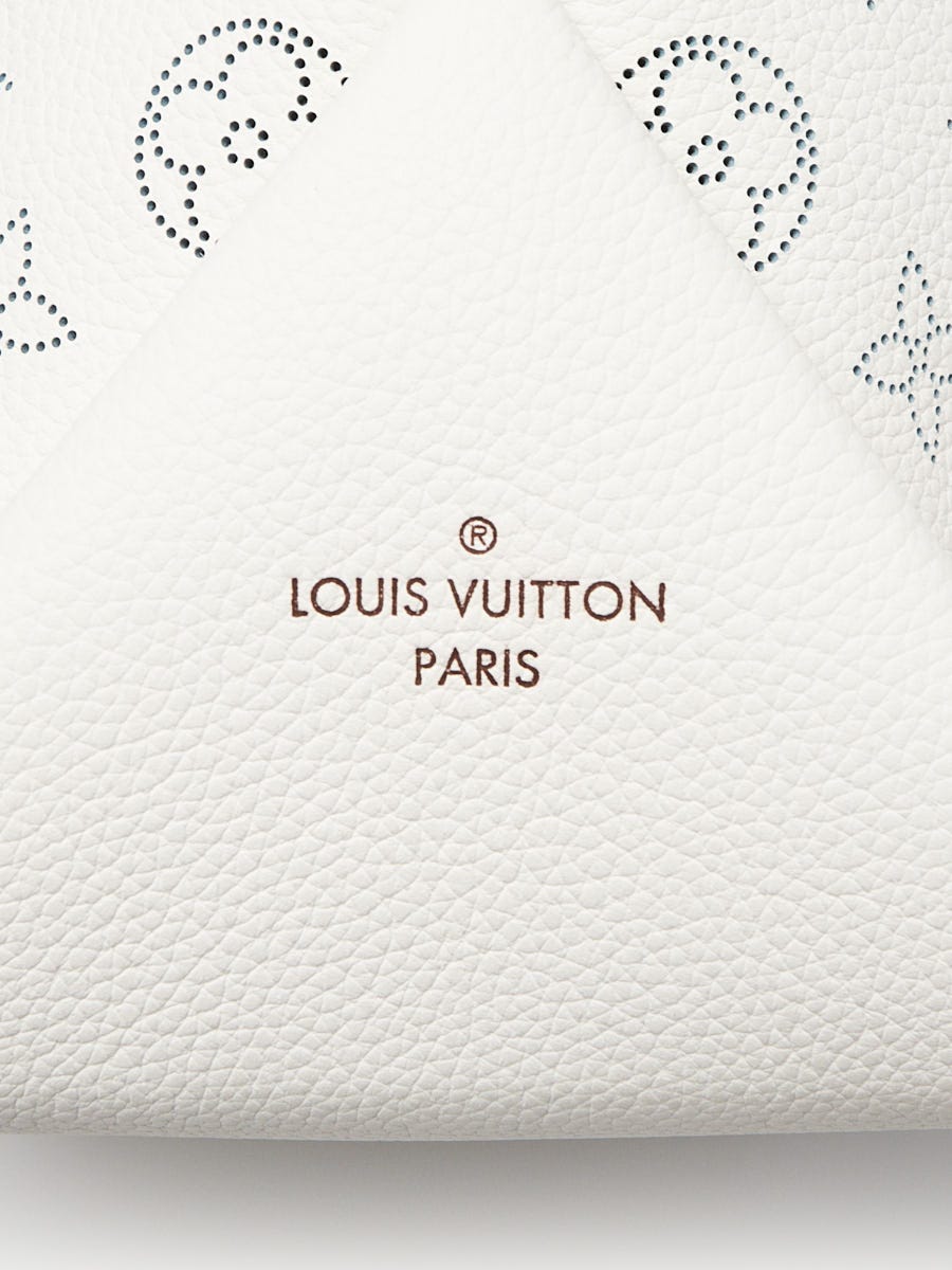 Louis Vuitton White Monogram Mahina Leather Beaubourg Hobo MM Bag - Yoogi's  Closet