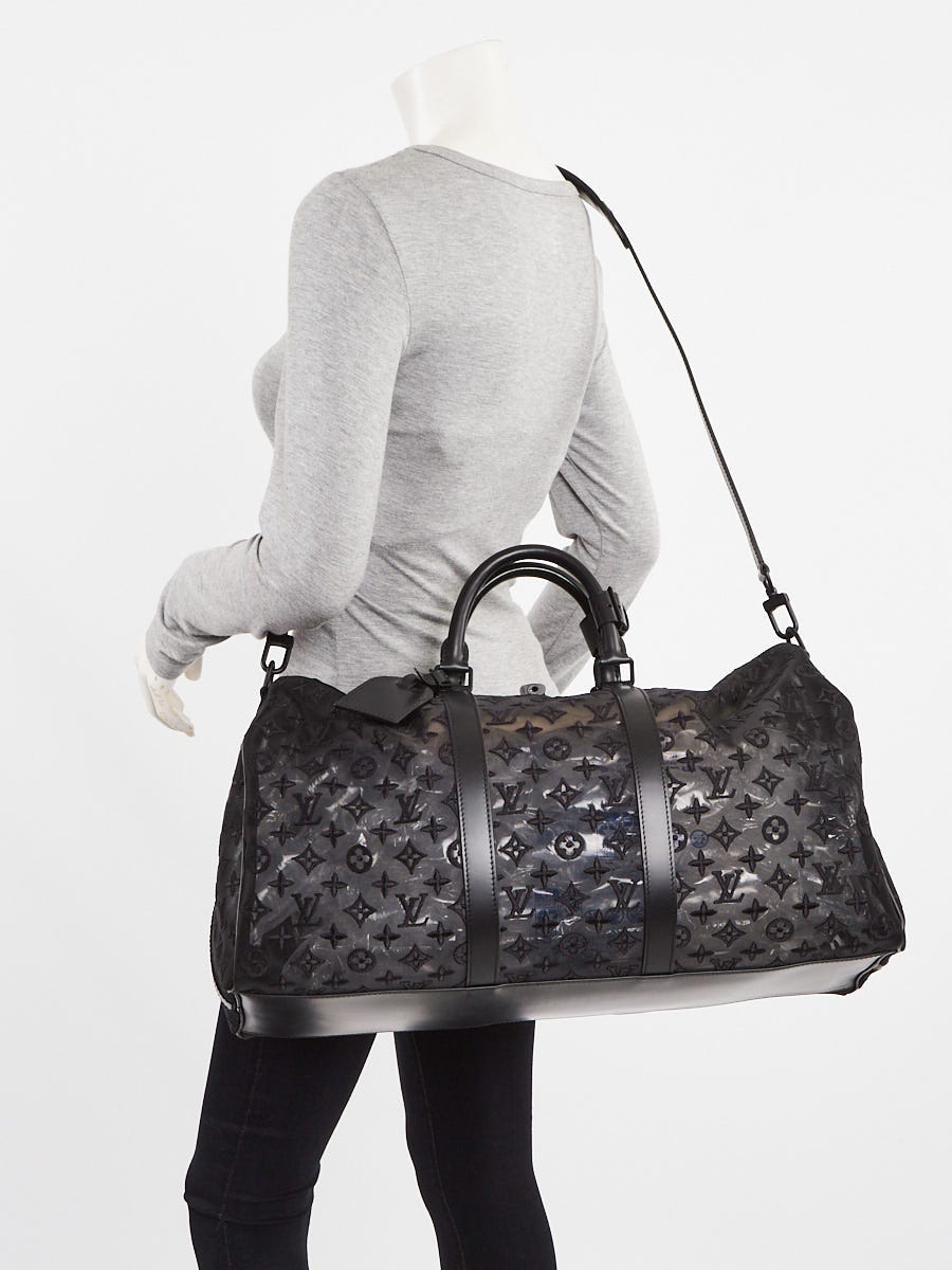 Louis Vuitton Black Monogram Mesh Keepall Bandouliere 50 Bag - Yoogi's  Closet