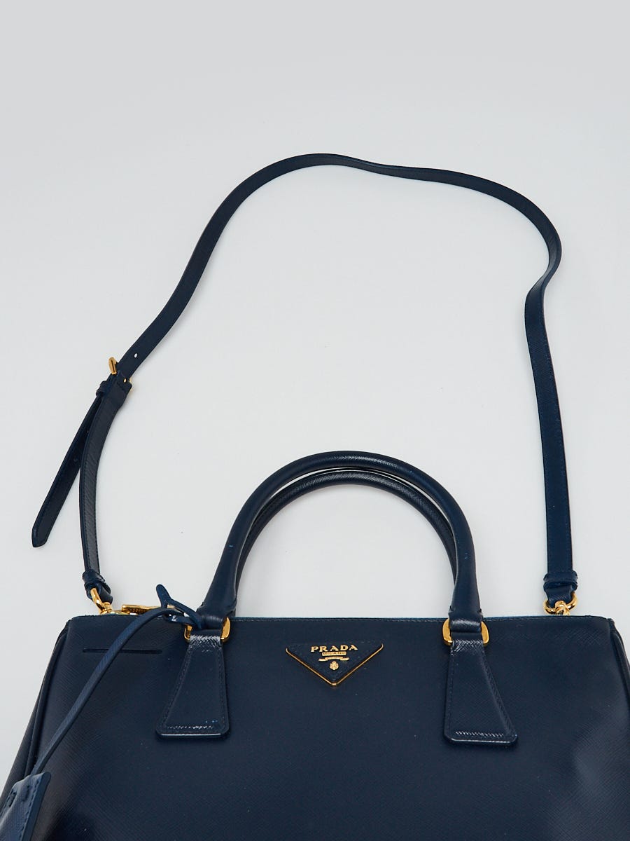Prada Black Saffiano Lux Leather Double Zip Small Tote Bag BN1801 - Yoogi's  Closet