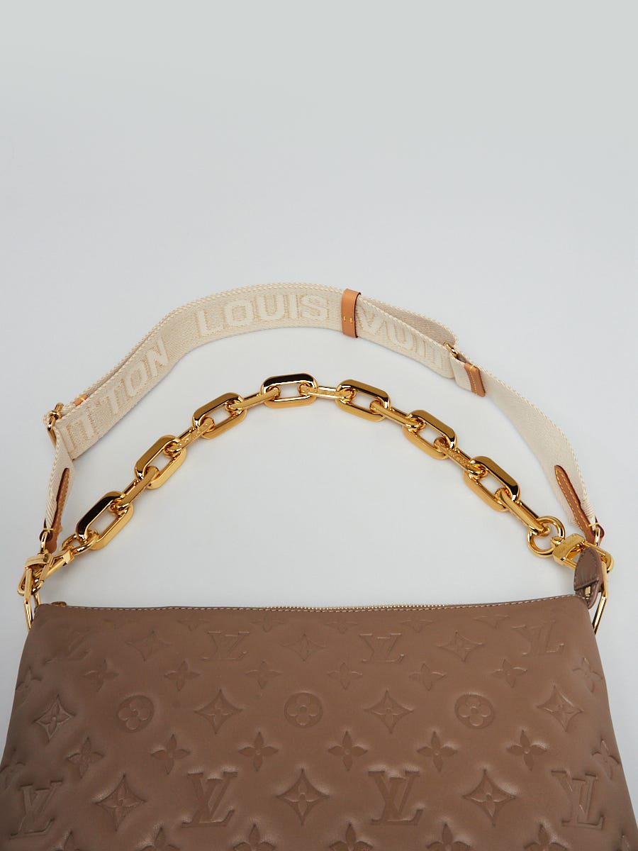 Louis Vuitton LV Coussin MM bag Taupe Brown Leather ref.495890