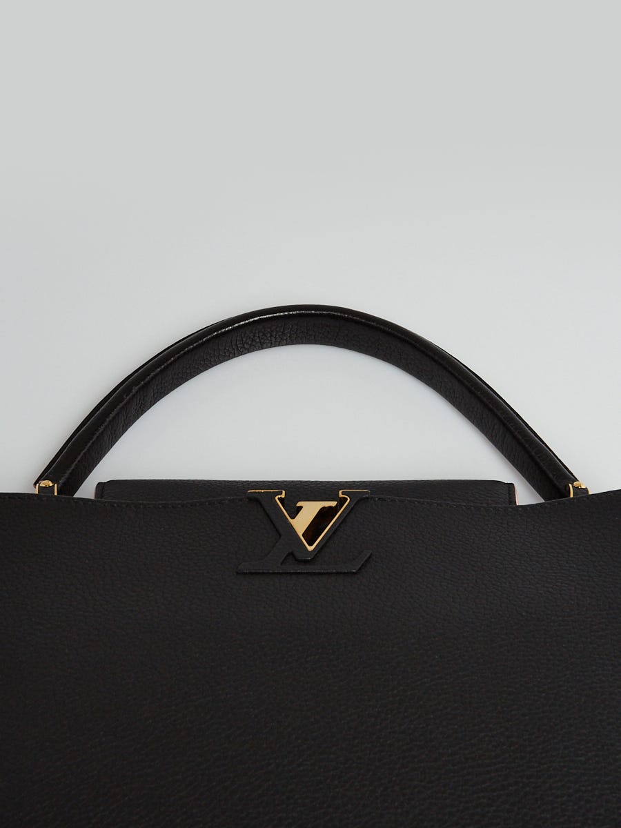 Louis Vuitton Black Taurillon Leather Capucines MM Bag - Yoogi's Closet