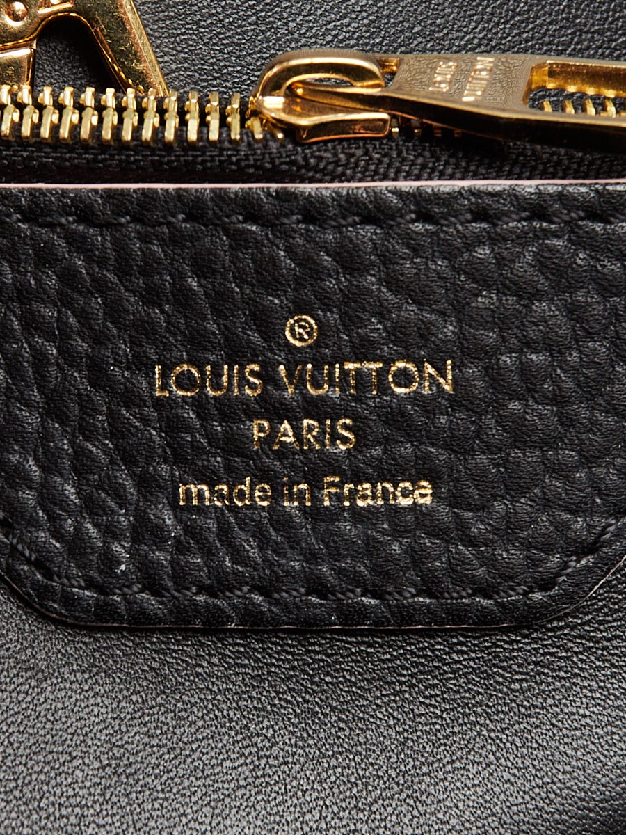 Louis Vuitton Capucines medium model shoulder bag in black leather  taurillon clémence