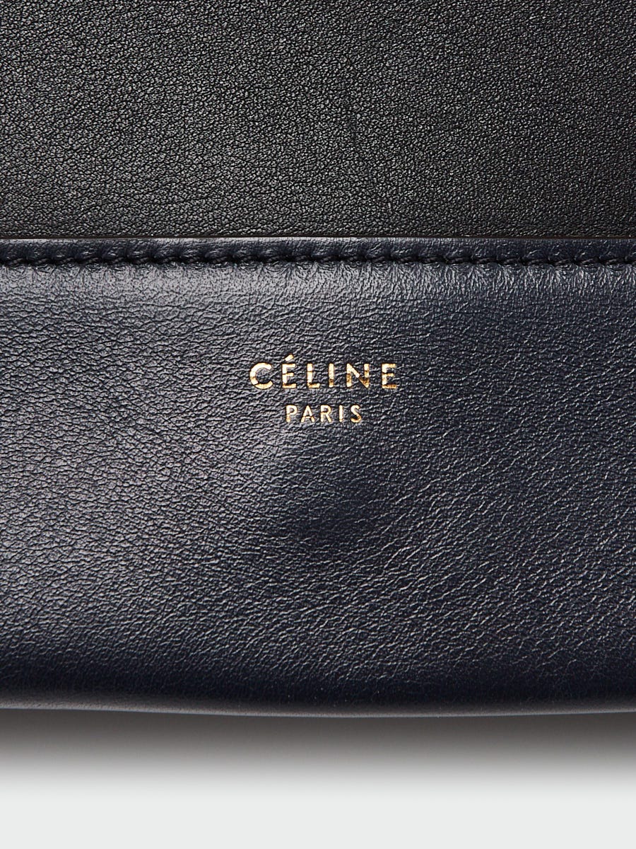 Celine Blue/Black Leather Medium Frame Bag | Yoogi's Closet