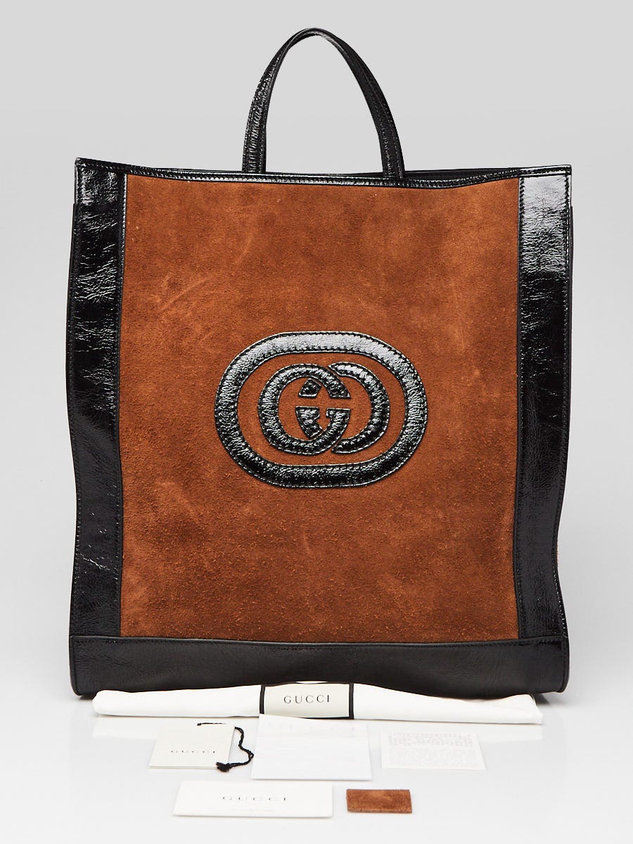 Gucci suede online tote bag